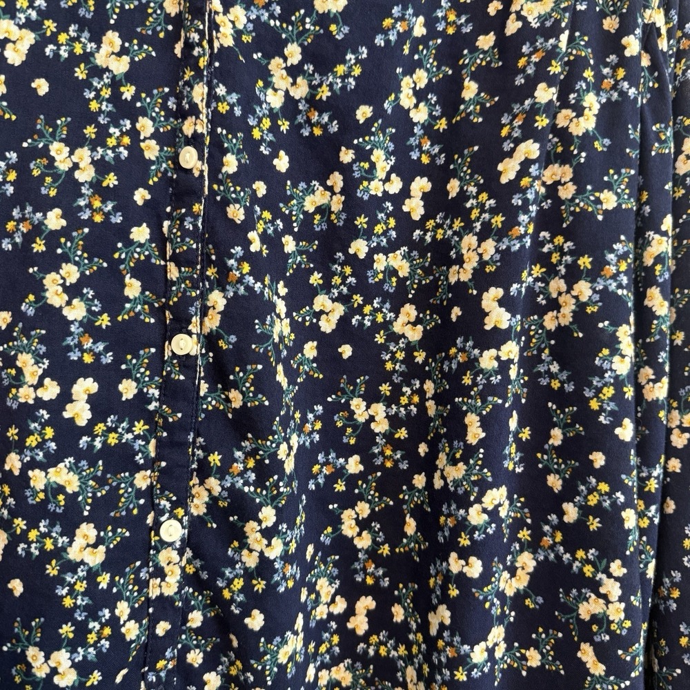 Old Navy Boho Floral Button Long Sleeve Top XL Feminine Cottagecore Timeless - Picture 3 of 14